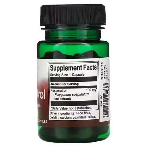 Viên Uống Resveratrol 100mg - Hỗ Trợ Tim Mạch, Chống Lão Hóa và Nâng Cao Tuổi Thọ, Xuất Xứ Mỹ