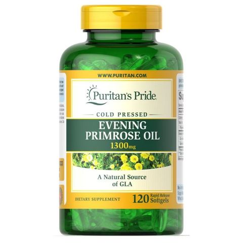 Viên uống tinh dầu hoa anh thảo Puritan's Pride 1300mg - Cân bằng nội tiết tố, làm đẹp da và tăng cường sinh lý nữ 120 viên