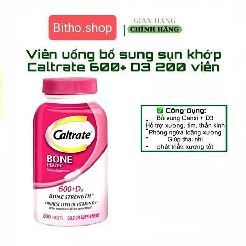 [ Date 9/2026] Viên Caltrate Bone Health 600 + D3 bổ sung canxi, D3 giúp xương chắc khỏe