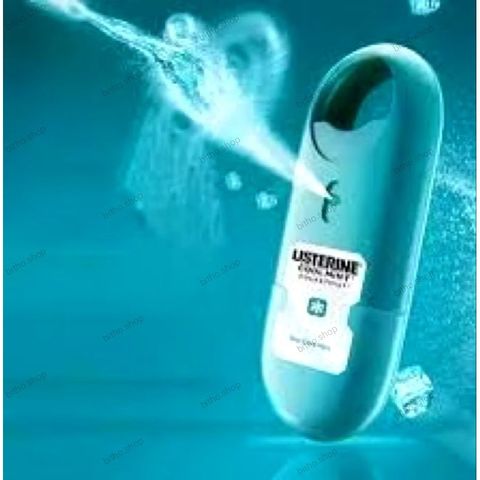 Xịt thơm miệng Listerine Pocket Mist - Hương bạc hà tươi mát, pack 2x 7.7ml, tiêu diệt 99% vi khuẩn, giải pháp tức thì cho hơi thở thơm mát.