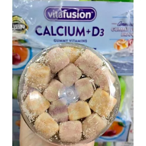 [Date 3/25] Kẹo Dẻo bổ sung Canxi Vitafusion Calcium + D3 100v của Mỹ