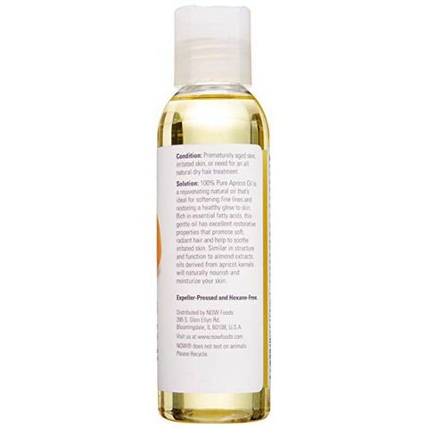 Dầu Mơ Dưỡng Ẩm Da & Tóc Apricot Oil 100% - Chống Lão Hóa, Phục Hồi Da Khô Now Foods 118ml