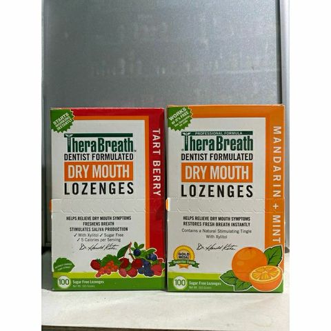 Viên ngậm TheraBreath Giảm Khô Miệng & Hôi Miệng - Bổ Sung Kẽm 3mg, Hỗ Trợ Sức Khỏe Răng Miệng, Giữ Ẩm & Thơm Hơi Thở