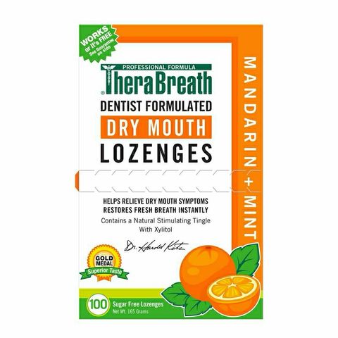 Viên ngậm TheraBreath Giảm Khô Miệng & Hôi Miệng - Bổ Sung Kẽm 3mg, Hỗ Trợ Sức Khỏe Răng Miệng, Giữ Ẩm & Thơm Hơi Thở
