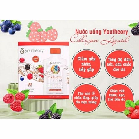 Collagen nước vị dâu Youtheory Collagen Liquid 30ml