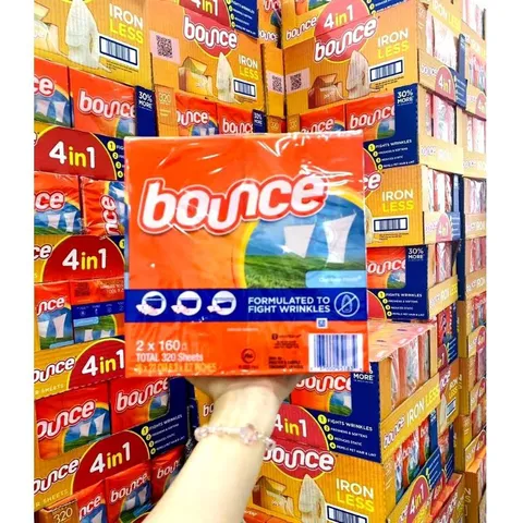 Giấy Thơm Bounce và Kirkland Mỹ - 160 Tờ/250 Tờ Dùng Cho Máy Sấy Quần Áo, Khử Mùi Hôi, Giữ Hương Thơm Lâu
