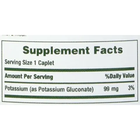 [ Date 2028] Viên uống bổ sung Kali, sỏi thận Potassium 99mg  Puritan's Pride- Nature's Bounty