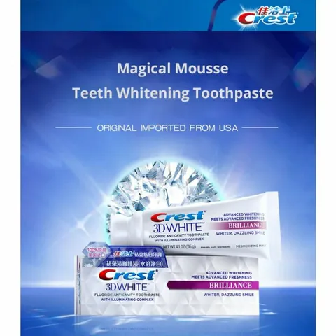 [ Date 2025] Kem đánh răng trắng răng Crest White Brilliance 99g