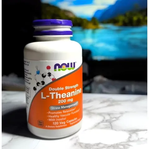 Viên uống giảm căng thẳng, bổ não và hỗ trợ giấc ngủ L-Theanine 200mg Now - Tăng cường trí nhớ, thư giãn hiệu quả