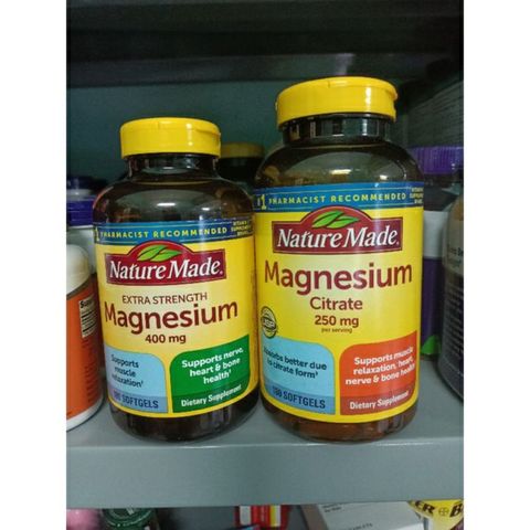 Viên Bổ Sung Magiê Nature Made 400mg - Hỗ Trợ Sức Khỏe Xương Và Cơ Bắp, Giảm Stress - 180 Viên