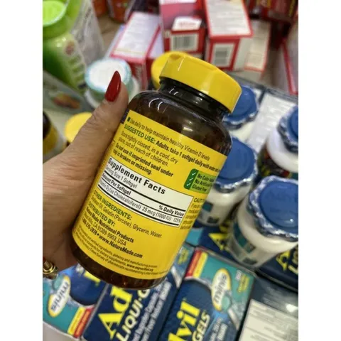 [ Date 2027] Viên uống vitamin D3 Nature Made 1000IU 650v,5000IU 100v