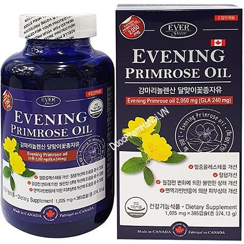 Viên Uống Tinh Dầu Hoa Anh Thảo Hàn Quốc Gamma Linolenic Acid Hộp 365 Viên
