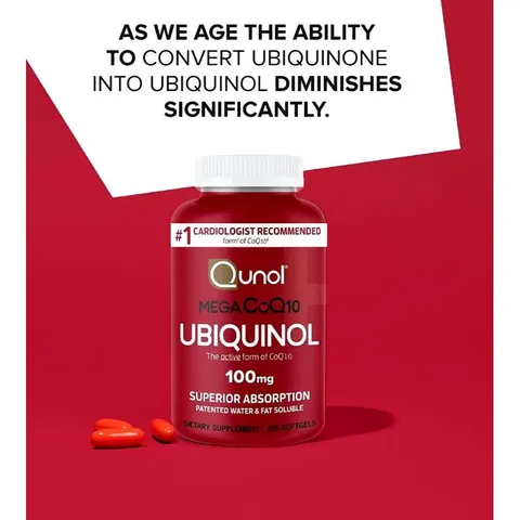 [8/2027 Mỹ] Viên phòng đ.ột qu.ỵ, nhồi máu cơ tim , tim mạch Qunol Mega Ubiquinol CoQ10 100mg 120 viên