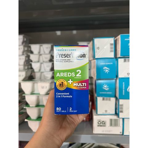 Viên uống PreserVision AREDS 2 Formula + Multivitamin 80 viên - Bảo vệ sức khỏe mắt và hỗ trợ thị lực từ Mỹ