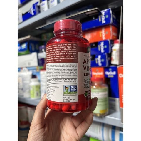 Viên uống giảm cân Giấm táo 1200mg - Hỗ trợ đốt cháy mỡ thừa, tăng cường trao đổi chất, cải thiện vóc dáng thon gọn