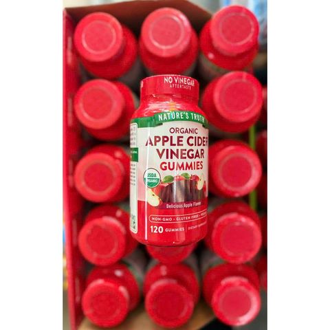 Kẹo dẻo giấm táo Nature’s Truth 120 viên - Hỗ trợ tiêu hóa, giảm cân, không chứa hương liệu nhân tạo, NON-GMO