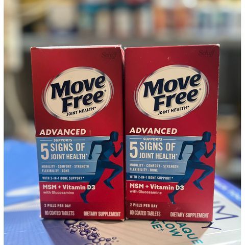 Bổ xương Khớp Move Free Joint Health Advanced  MSM&Vitamin D3 chai 80 viên