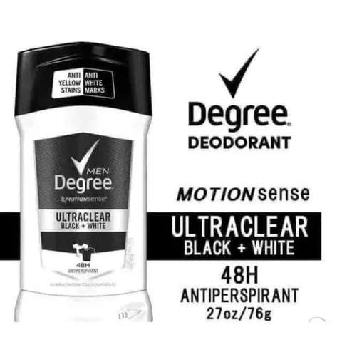Lăn Khử Mùi Nam Degree Ultraclear Black + White 48h - Hương Thơm Nam Tính, Ngăn Ngừa Mồ Hôi, Không Để Lại Vệt Trắng