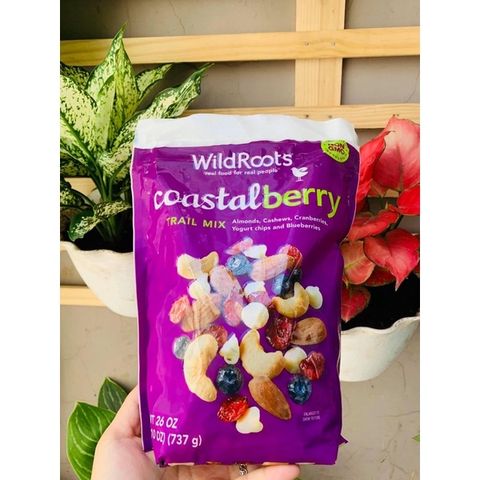 Hạt hỗn hợp Organic Coastal Berry 737g - Snack dinh dưỡng hữu cơ với hạnh nhân, hạt điều, nam việt quất và việt quất Mỹ