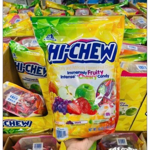 Kẹo Dẻo Trái Cây Morinaga Hi-Chew 850G - Hương Vị Dâu Tây, Táo, Xoài, Nho - Món Ngon Lành Mạnh Cho Trẻ Em và Người Lớn