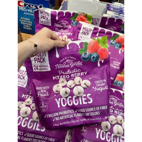 Snack Sữa Chua Trái Cây Nature’s Garden Yoggies – Bổ Sung Lợi Khuẩn, Ăn Vặt Lành Mạnh, 24 Gói Tiện Dụng