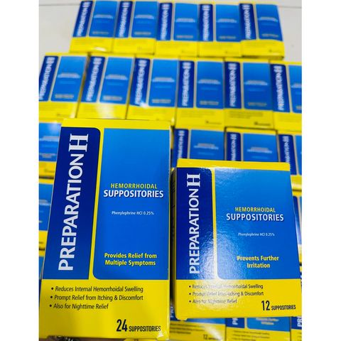 Viên đặt trĩ Preparation H Hemorrhoidal Mỹ - Sản phẩm chăm sóc sức khỏe tự nhiên, chính hãng cho người dùng