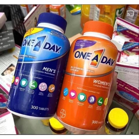 One A Day Multivitamin Health Formula 300 Viên - Dành Cho Nam Giới 18-50 Tuổi - Tăng Sức Đề Kháng, Hỗ Trợ Dinh Dưỡng Chính Hãng