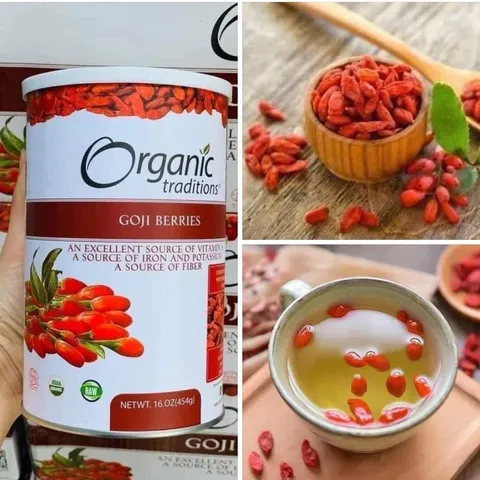 Kỷ Tử Đỏ Hữu Cơ Mỹ 454g - Kỷ Tử Organic Chất Lượng Cao, Không Chất Độc, Dùng Ngâm Rượu, Uống Trà, Dưỡng Nhân