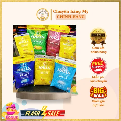 Kẹo ngậm Halls 180 viên của Mỹ