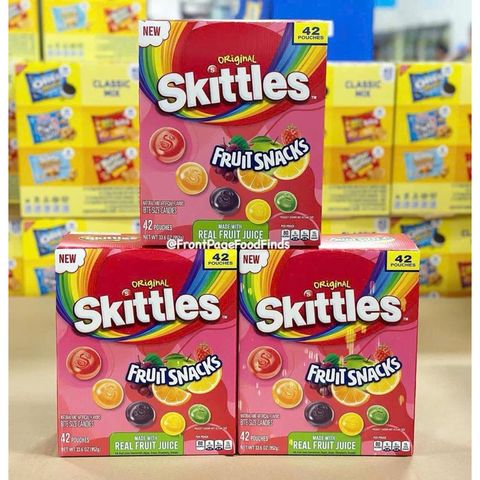 HỘP  KẸO TRÁI CÂY SKITTLES ORIGINAL FRUIT SNACKS 42 GÓI— 952g — CỦA MỸ🇺🇸