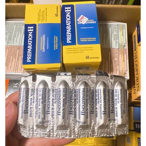 Viên đặt trĩ Preparation H Hemorrhoidal của Mỹ tách lẻ 6 viên