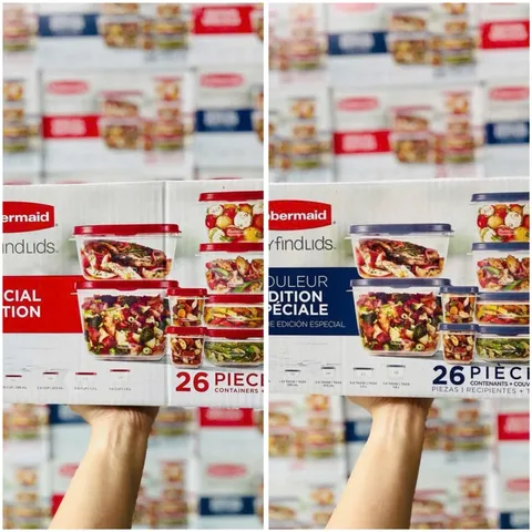 🇺🇸SET HỘP ĐỰNG ĐA NĂNG SIÊU AN TOÀN #RUBBERMAID EASY FIND 26 MÓN (13 HỘP) - 👉Made in USA🇺🇸