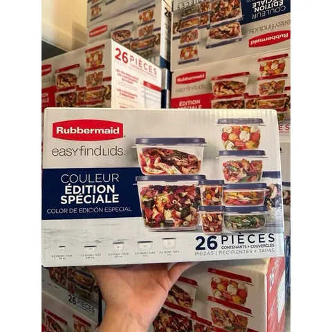 🇺🇸SET HỘP ĐỰNG ĐA NĂNG SIÊU AN TOÀN #RUBBERMAID EASY FIND 26 MÓN (13 HỘP) - 👉Made in USA🇺🇸