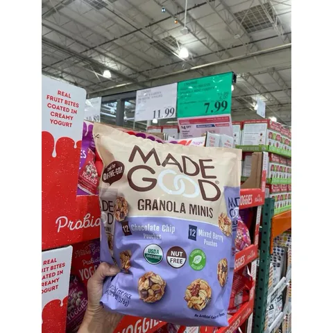 Snack Yến Mạch Made Good Granola Minis Bịch 24 Gói, Hữu Cơ, Thấp Calo, Thực Phẩm Lành Mạnh Cho Mẹ Bầu, Trẻ Em và Người Già