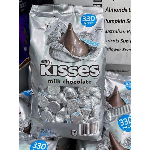HERSHEY’S KISSES MILK CHOCOLATE 330 VIÊN- MẪU MỚI