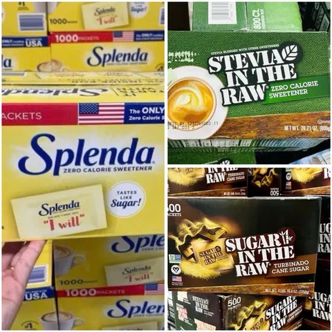 [US]Đường ăn kiêng Splenda 1000 gói mẫu mới hàng Mỹ, đường mía, đường nâu