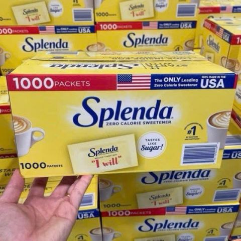 [US]Đường ăn kiêng Splenda 1000 gói mẫu mới hàng Mỹ, đường mía, đường nâu