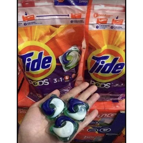 Viên Giặt Tide Pods 39 Viên - Nước Giặt Dạng Viên 3 Trong 1, Giặt Tẩy Hiệu Quả, Mùi Hương Thơm Lâu, Dễ Sử Dụng