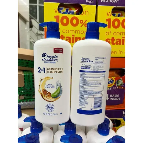 Dầu gội xả Head and Shoulders 2 in 1 Complete Scalp Care Mỹ - Chăm sóc tóc hiệu quả, ngăn gàu, cấp ẩm và nuôi dưỡng tóc chắc khỏe
