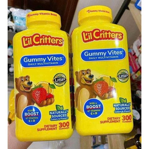 Vitamin Tổng Hợp Dành Cho Trẻ Em L'il Criters Gummy Vites 300v - Tăng Cường Sức Khỏe Và Phát Triển Toàn Diện