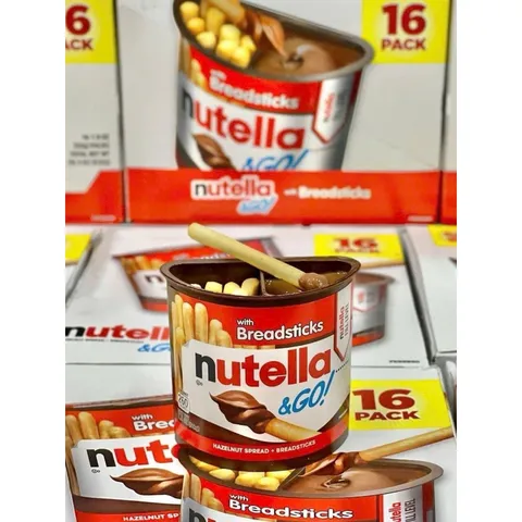 Bánh Que Chấm Chocolate Nutella & Go! Mỹ - Thùng 16 Hộp Ngon, Dinh Dưỡng, Món Ăn Vặt Hấp Dẫn Cho Fan Sô-cô-la