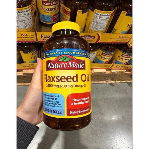 Dầu hạt lanh Omega 369 Nature Made Flaxseed Oil 1400mg 300 viên