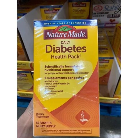 Viên Uống Hỗ Trợ Tiểu Đường - Sản Phẩm Thiên Nhiên 60 Gói, Chứa 6 Viên Vitamin Cần Thiết cho Người  Tiểu Đường
