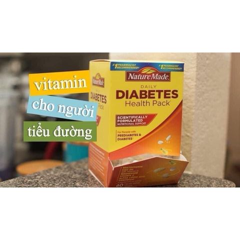 Viên Uống Hỗ Trợ Tiểu Đường - Sản Phẩm Thiên Nhiên 60 Gói, Chứa 6 Viên Vitamin Cần Thiết cho Người  Tiểu Đường
