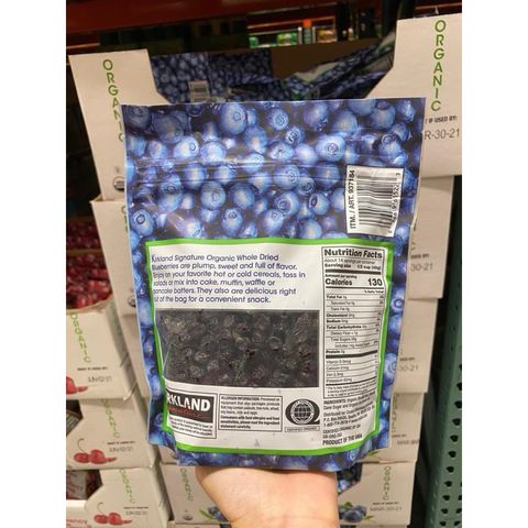 Việt Quất Sấy Khô Kirkland 567g - Snack Ngon Miệng Từ Nguyên Liệu Tự Nhiên, Dinh Dưỡng Cao