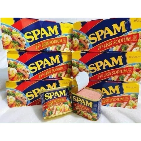 Thịt Hộp Spam Mỹ Ngon - Tiện Lợi Dùng Ngay, Đậm Đà Hương Vị, Thực Phẩm Lý Tưởng Cho Bữa Ăn Nhanh
