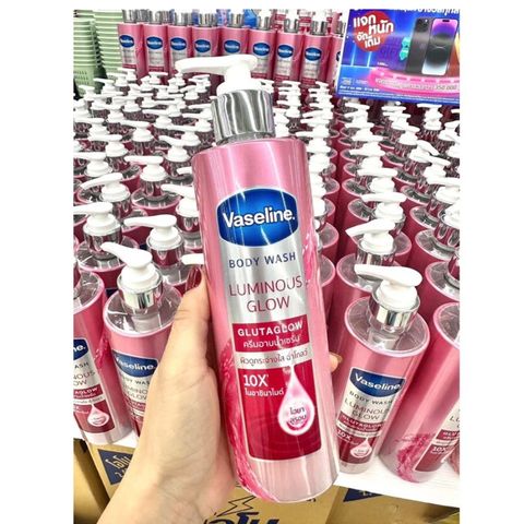Sữa Tắm Trắng Da Vaseline GlutaGlow 10X 425ml - Giúp Da Ẩm Mượt và Căng Bóng, Chất Lượng Chính Hãng Thái Lan