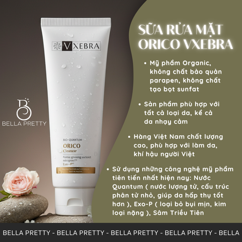 Sữa Rửa Mặt Orico Vxebra Thiên Nhiên Cho Tất Cả Loại Da, Làm Sạch, Tẩy Tế Bào Chết, Dưỡng Ẩm Da Nhạy Cảm