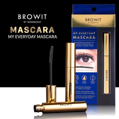 Mascara Chống Thấm Nước Browit By Nong Chat My Everyday 5.5g - Đầu Cọ Chải Dễ Dàng, Mi Dài Cong Tự Nhiên Bền 24h, Khô Nhanh, Không Lem