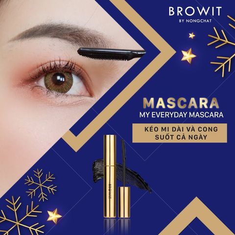 Mascara Chống Thấm Nước Browit By Nong Chat My Everyday 5.5g - Đầu Cọ Chải Dễ Dàng, Mi Dài Cong Tự Nhiên Bền 24h, Khô Nhanh, Không Lem